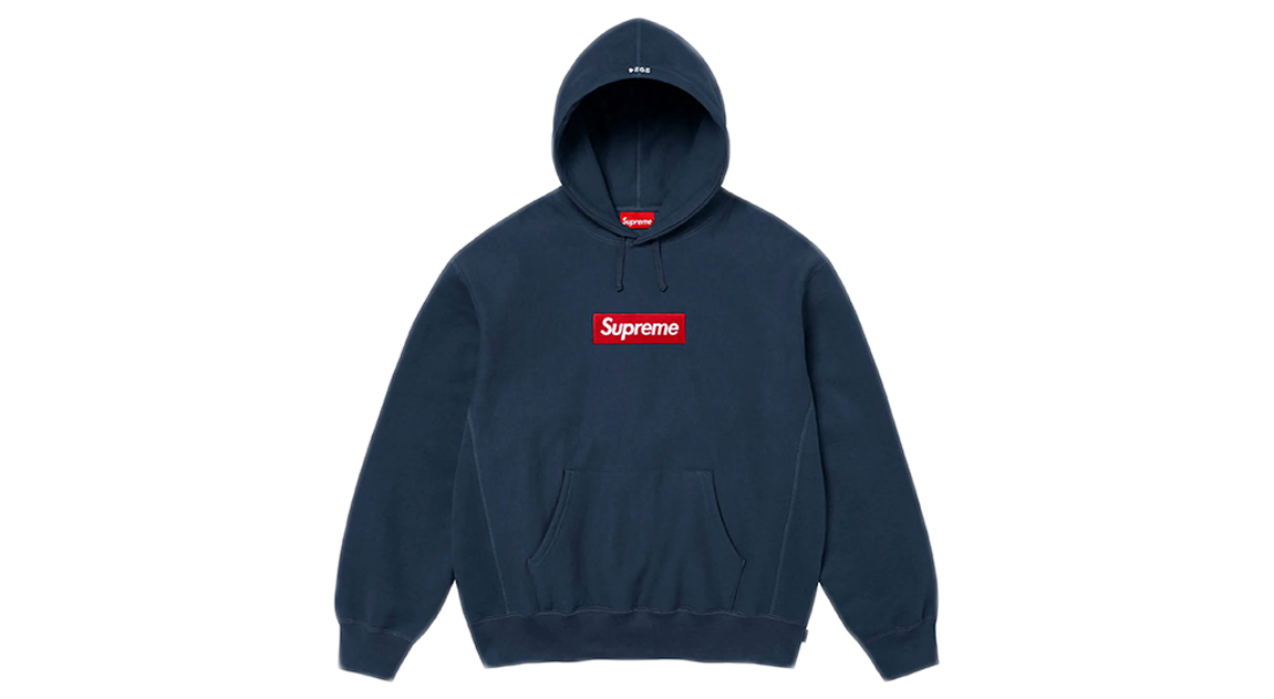 Supreme Box Logo Hoodie Navy (FW24)
