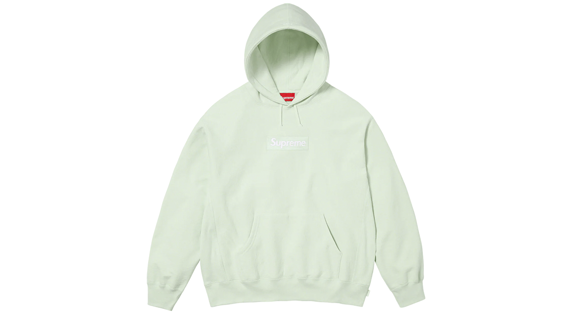 Supreme Box Logo Hoodie (FW23) Light Green