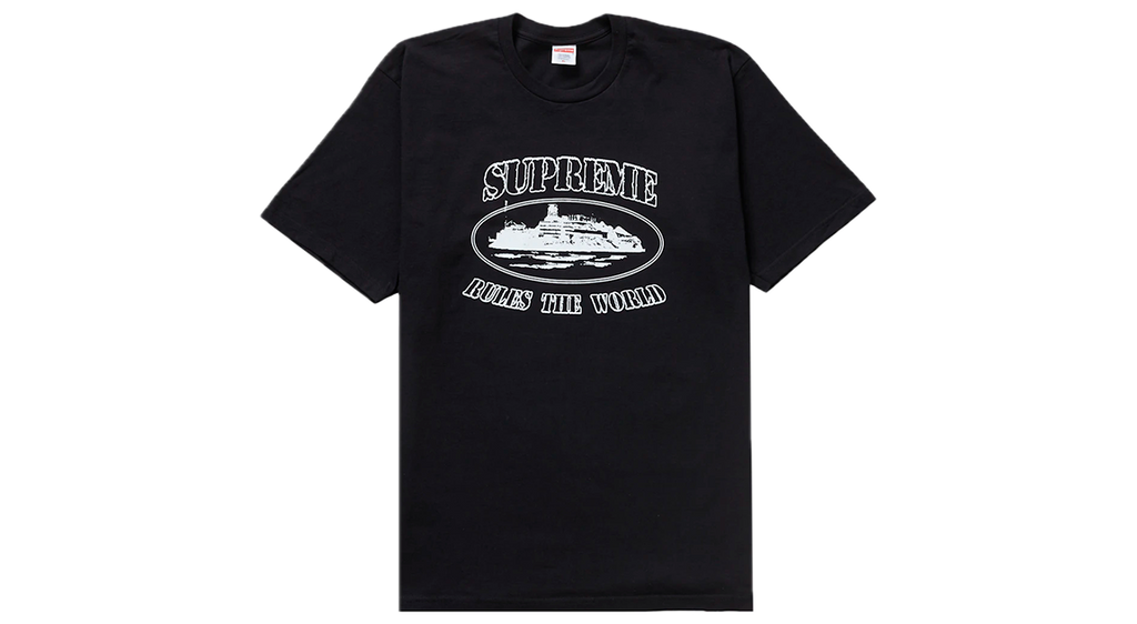 Supreme x Corteiz Rules The World Tee Black