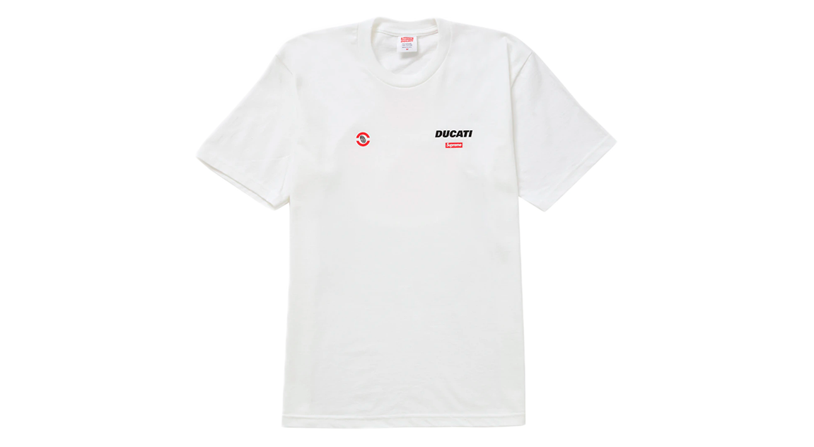 Supreme Ducati Logo Tee White