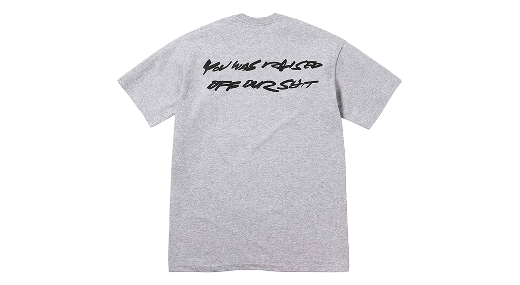 Supreme Futura Box Logo Tee Heather Grey