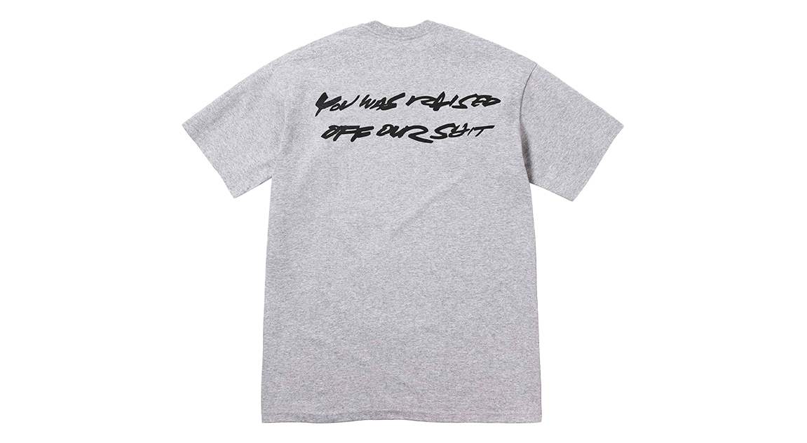 Supreme Futura Box Logo Tee Heather Grey
