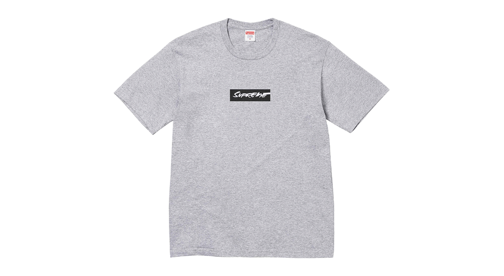 Supreme Futura Box Logo Tee Heather Grey