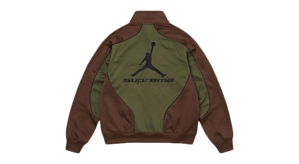 Supreme x Jordan Tricot Track Jacket Olive