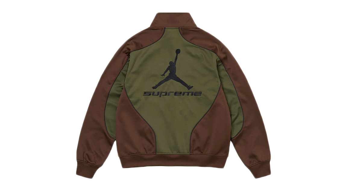 Supreme x Jordan Tricot Track Jacket Olive
