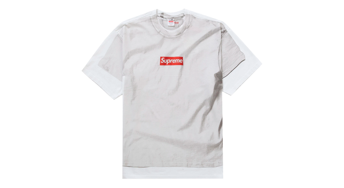 Supreme x MM6 Maison Margiela Box Logo Tee White