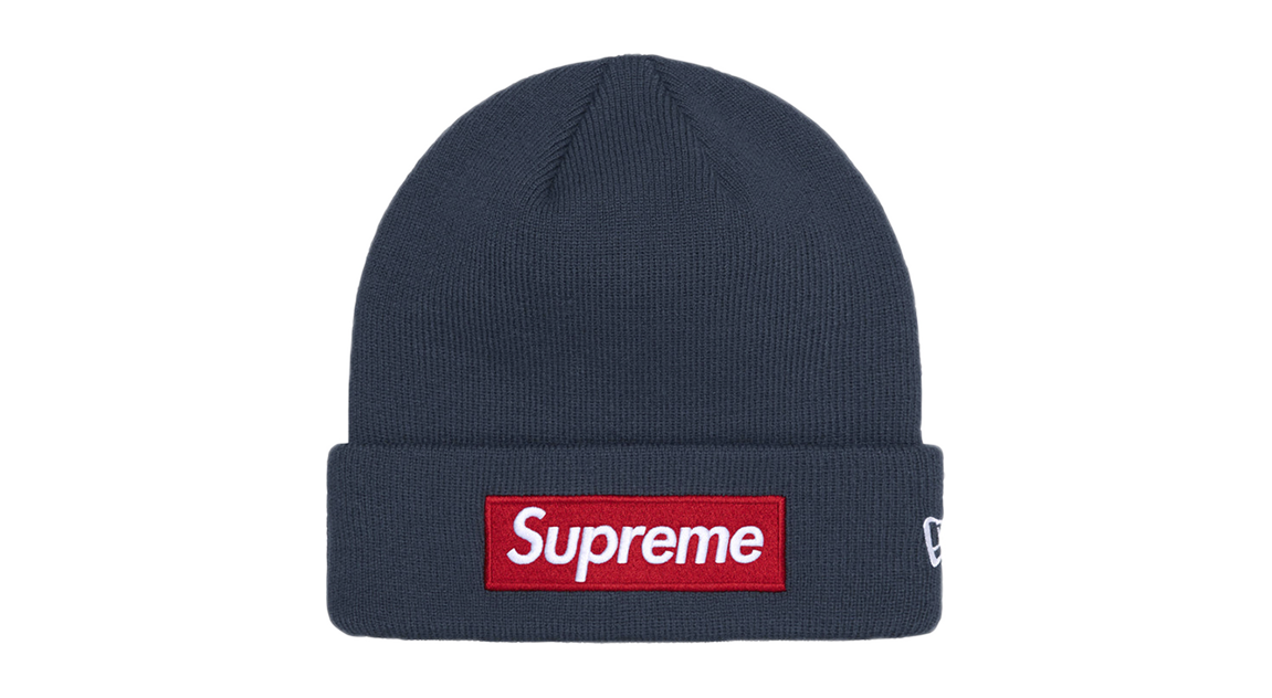 Supreme New Era Box Logo Beanie 'Navy' (FW24)