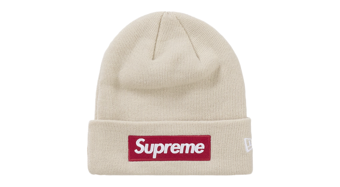 Supreme New Era Box Logo Beanie 'Stone' (FW24)