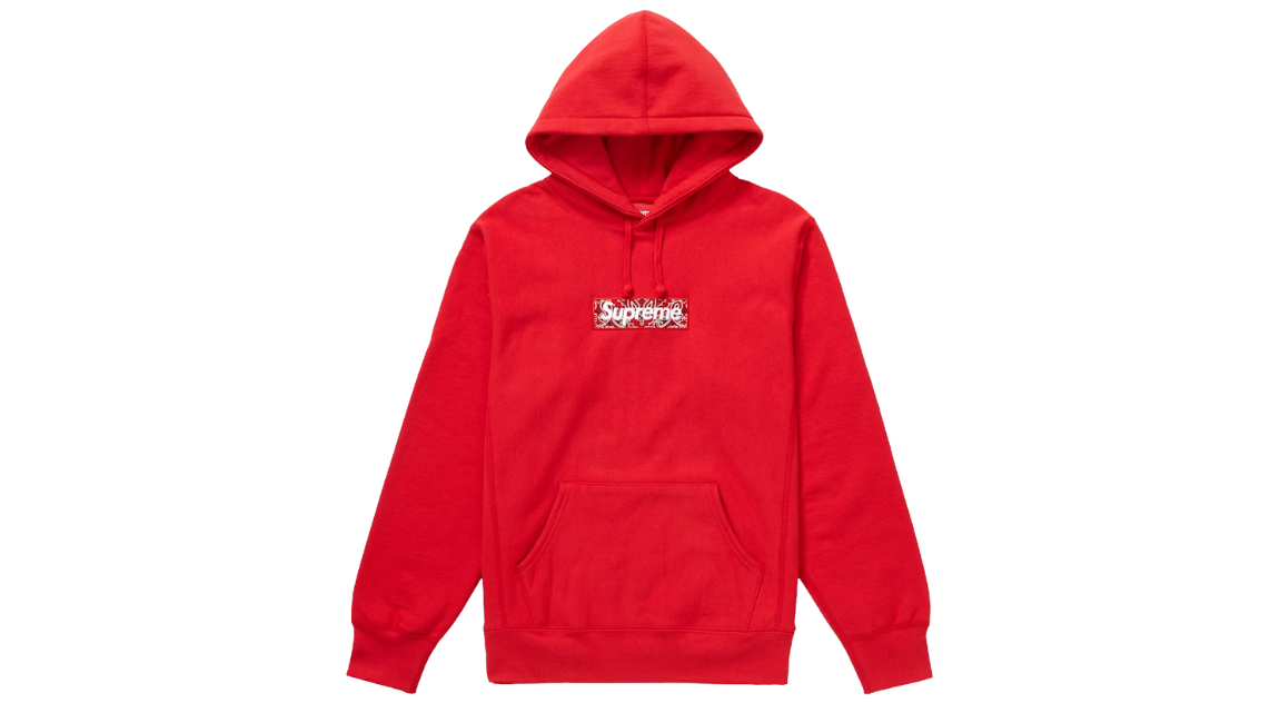 Supreme Bandana Box Logo Hoodie Red (FW19)