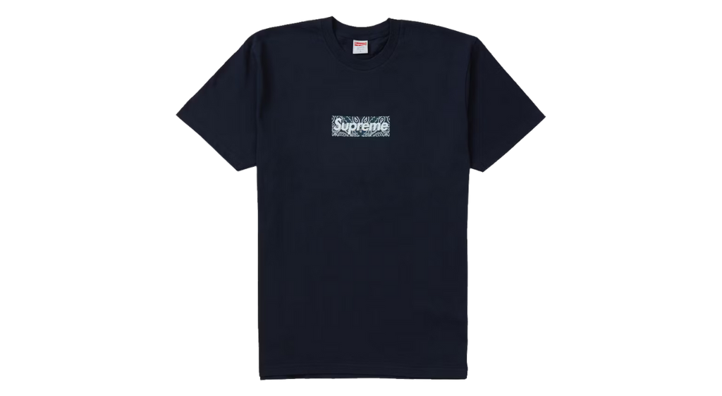 Supreme Bandana Box Logo Tee Navy (P)