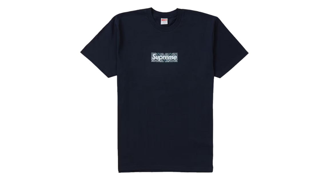 Supreme Bandana Box Logo Tee Navy (P)