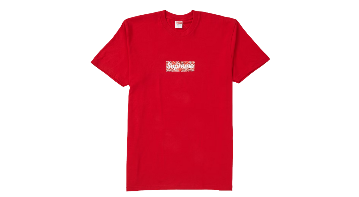 Supreme Bandana Box Logo Tee Red (FW19)