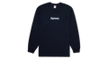 Supreme Box Logo Long Sleeve Tee Navy (P)