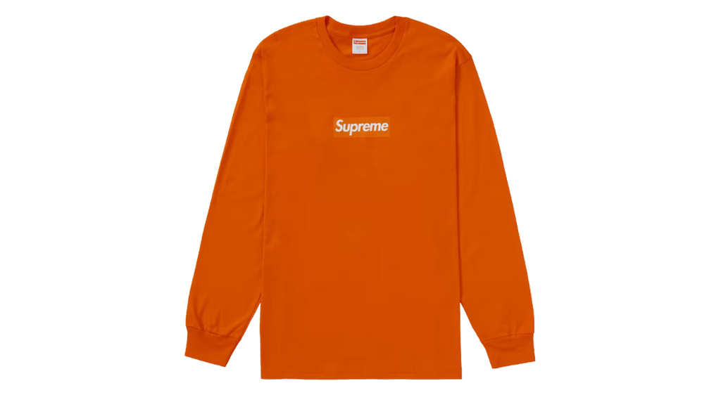 Supreme Box Logo Long Sleeve Tee Orange (P)