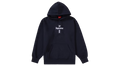 Supreme Cross Box Logo Hoodie Navy (P)