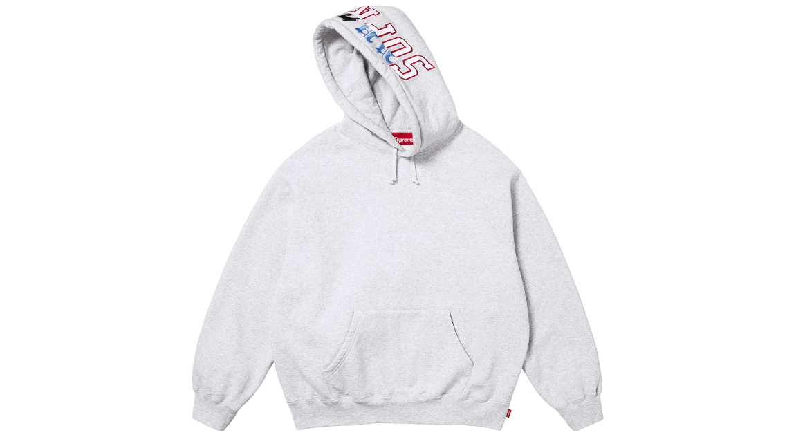 Supreme Multi Logos Hoodie Heather Grey