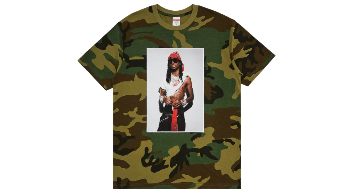 Supreme Playboi Carti Tee Woodland Camo
