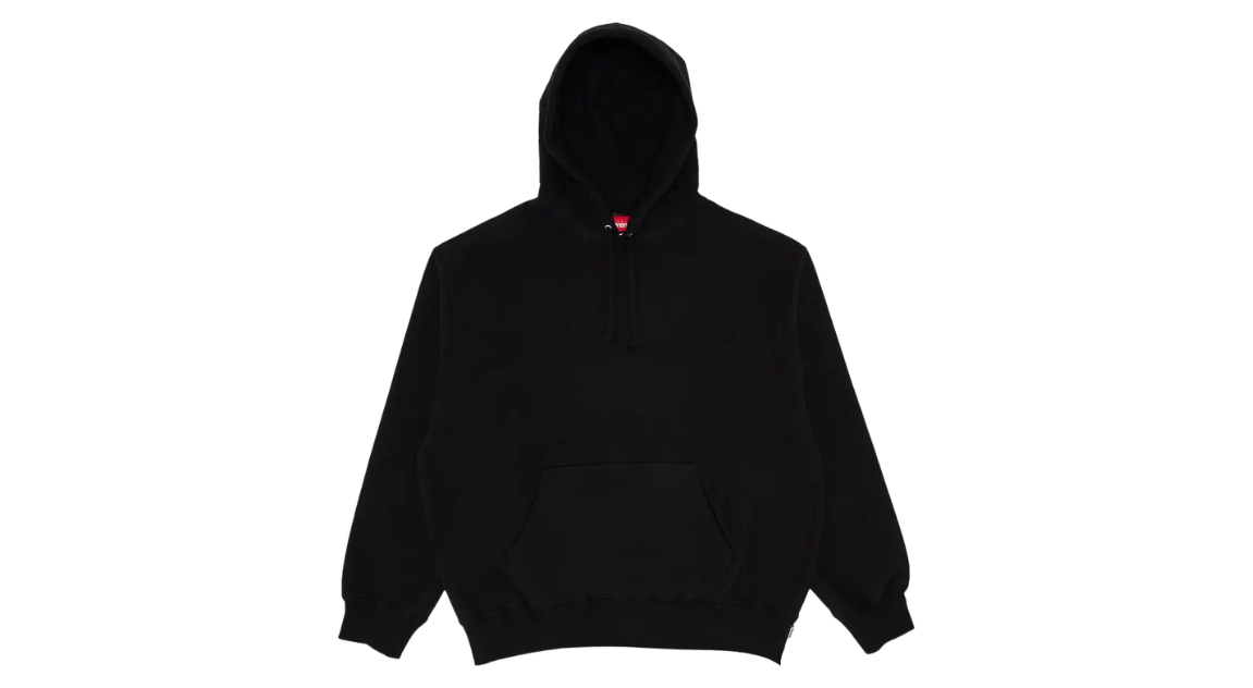 Supreme Satin Applique Hoodie Black (FW25)