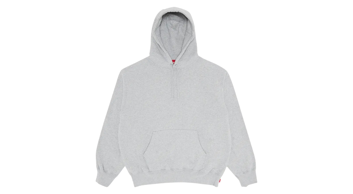 Supreme Satin Applique Hoodie Heather Grey (FW25)