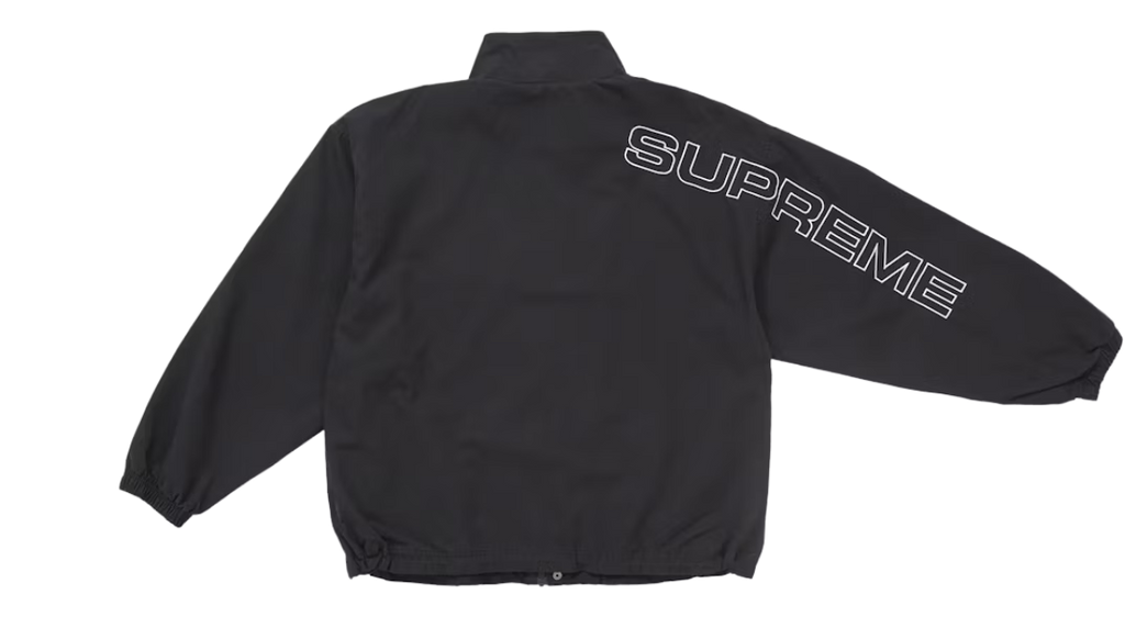 Supreme Spellout Embroidered Ripstop Track Jacket Black (FW25)