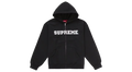 Supreme Collegiate Applique Zip Up Hoodie Black