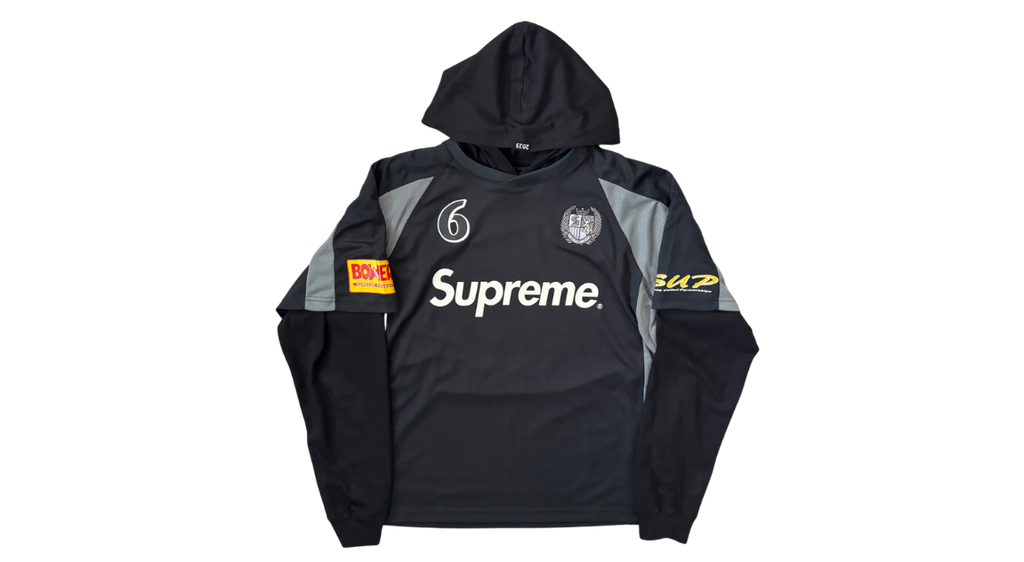 Supreme Hooded Soccer Jersey Black (P)