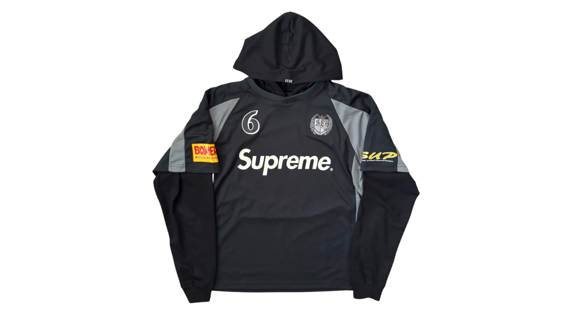 Supreme Hooded Soccer Jersey Black (P)