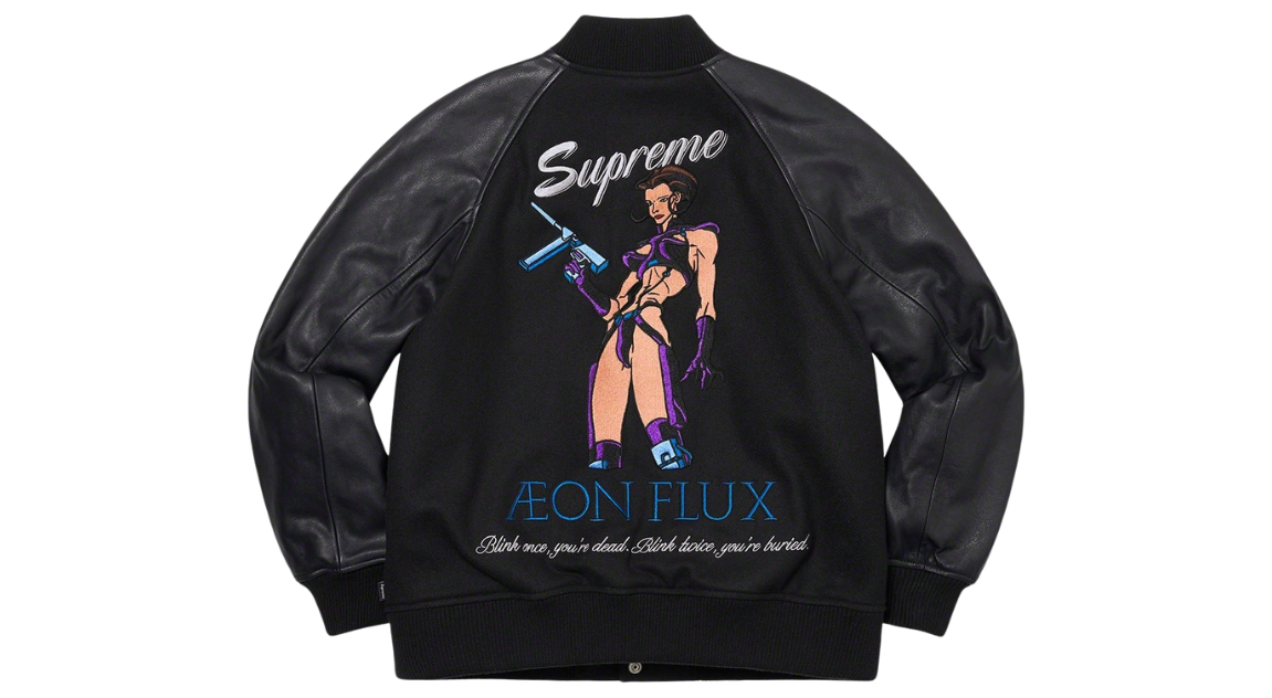 Supreme Aeon Flux Varsity Jacket Black (P)