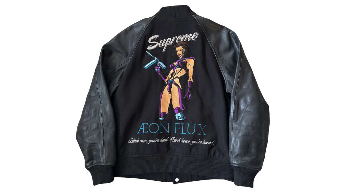 Supreme Aeon Flux Varsity Jacket Black (P)
