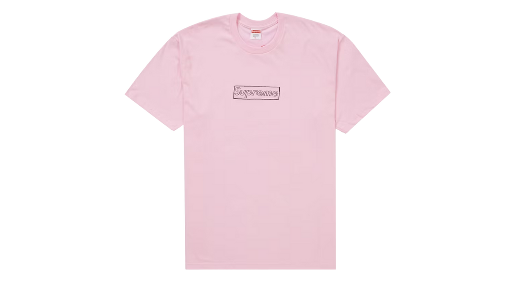Supreme KAWS Chalk Box Logo Tee Light Pink (P)