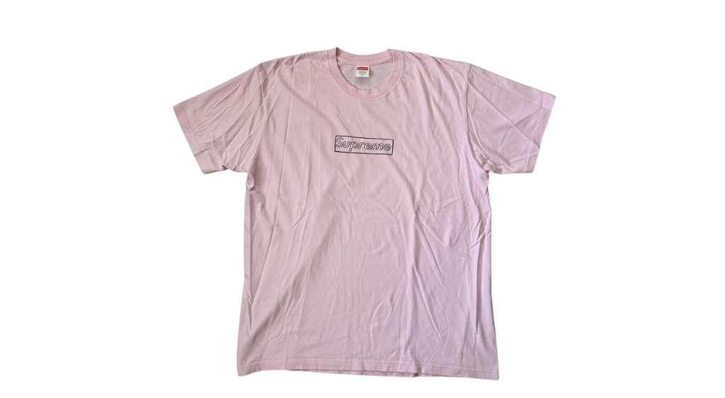 Supreme KAWS Chalk Box Logo Tee Light Pink (P)