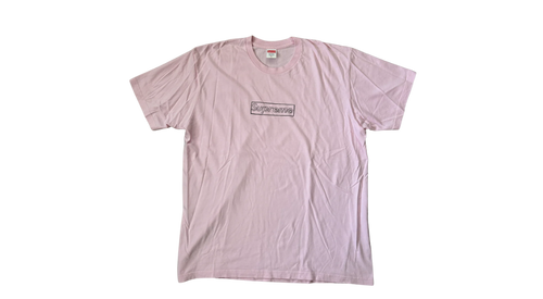 Supreme KAWS Chalk Box Logo Tee Light Pink (P)