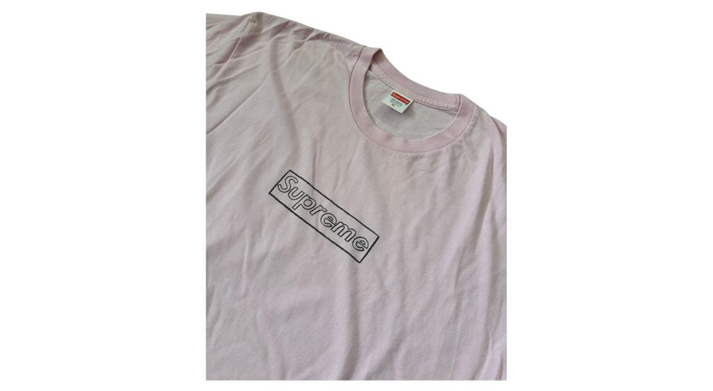 Supreme KAWS Chalk Box Logo Tee Light Pink (P)
