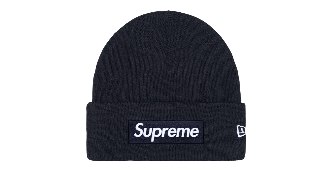 Supreme New Era Box Logo Beanie 'Navy' (FW25)