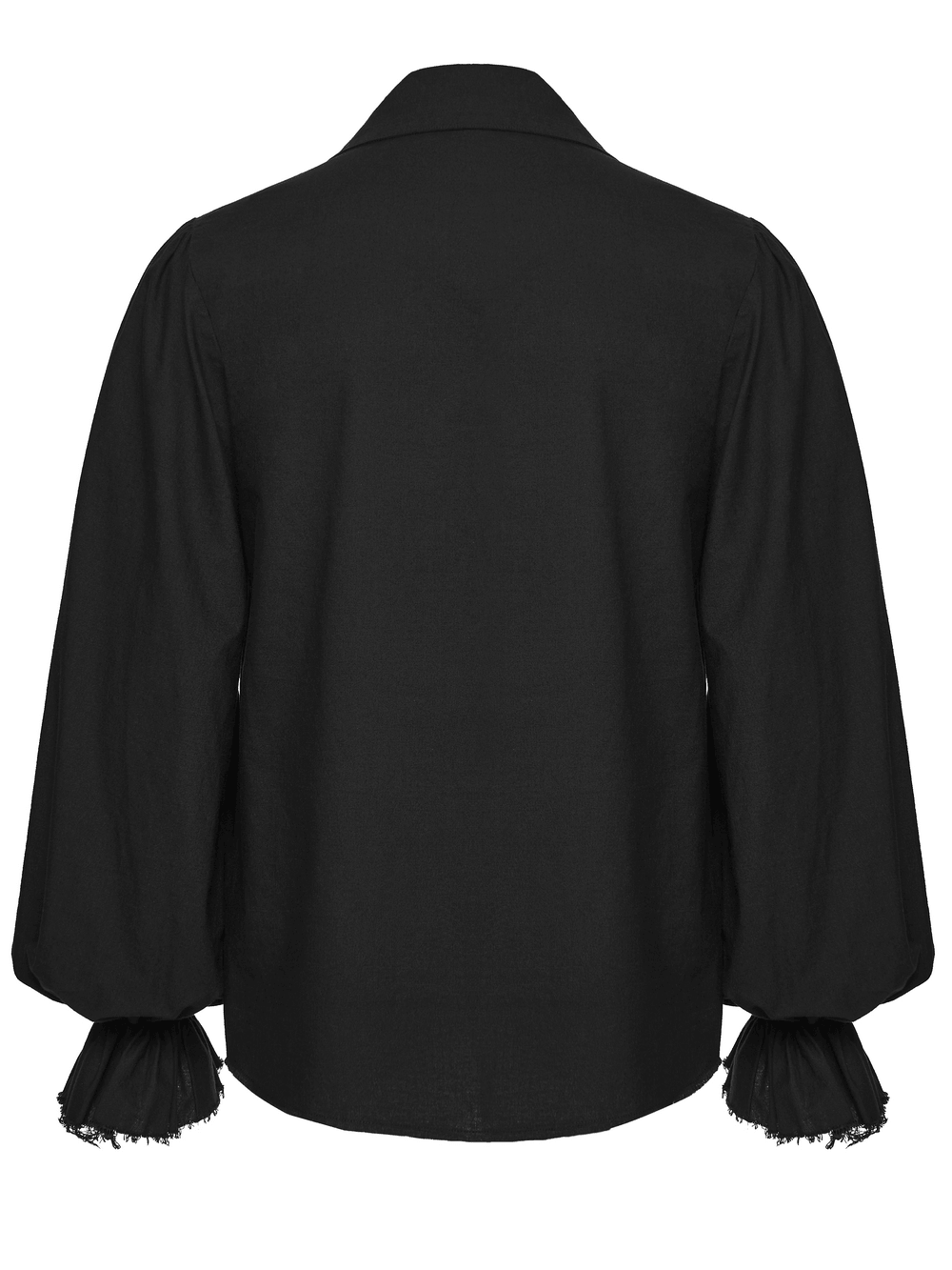 Black Ruffle Lace Up Gothic Poet Shirt for Men