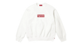 Supreme Washed Box Logo Crewneck White (SS25)