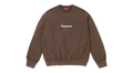 Supreme Washed Box Logo Crewneck Brown (SS25)