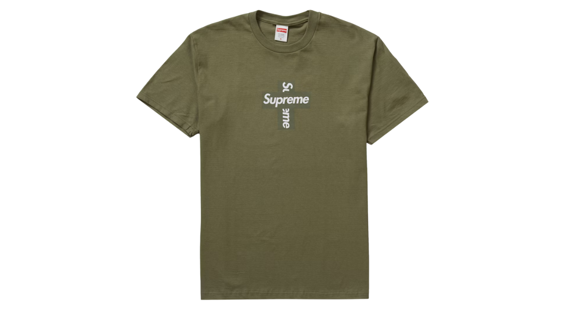 Supreme Cross Box Logo Tee Light Olive (P)