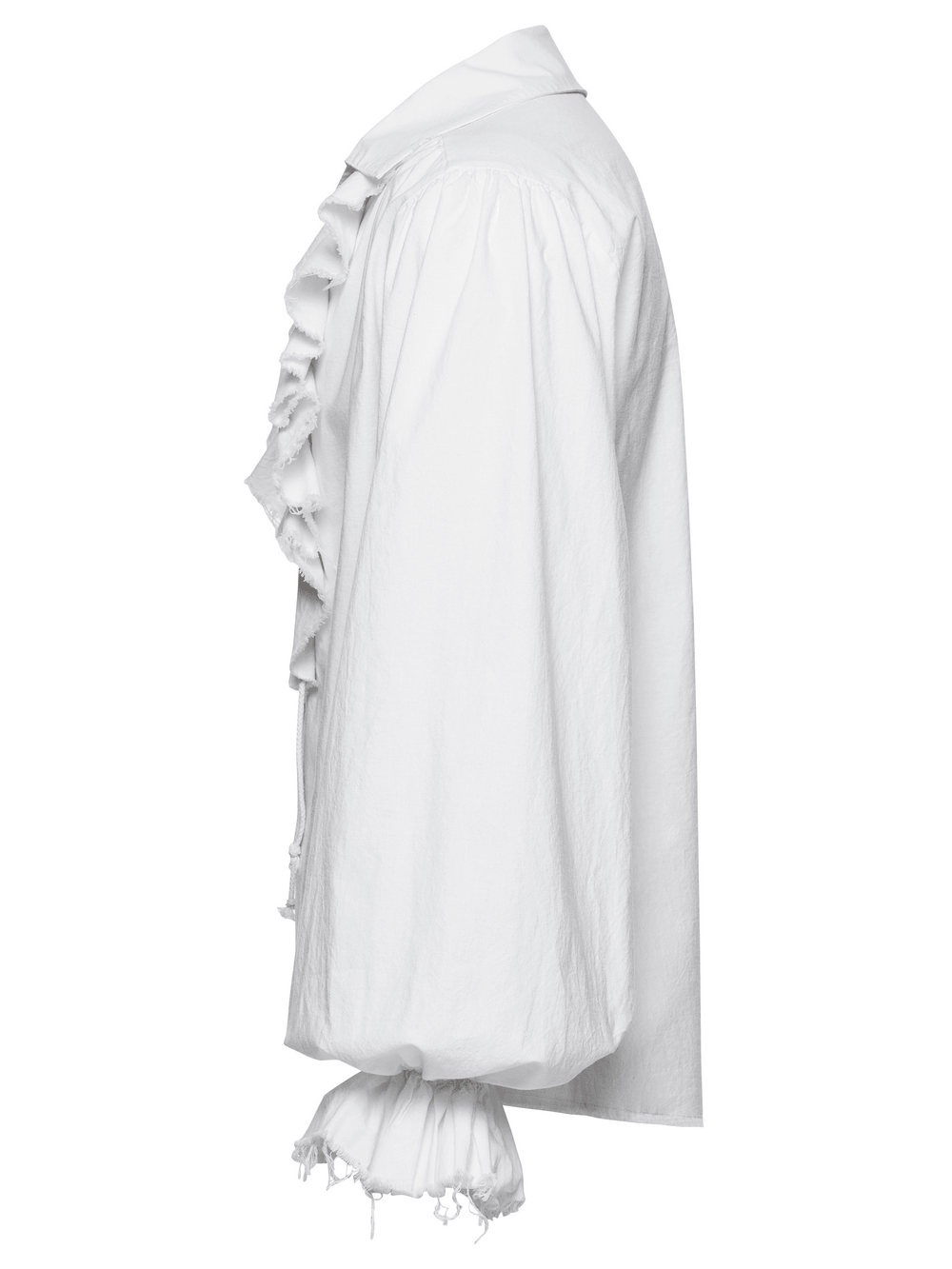 Gothic Retro Shirt with Bubble Sleeves and Ruffles