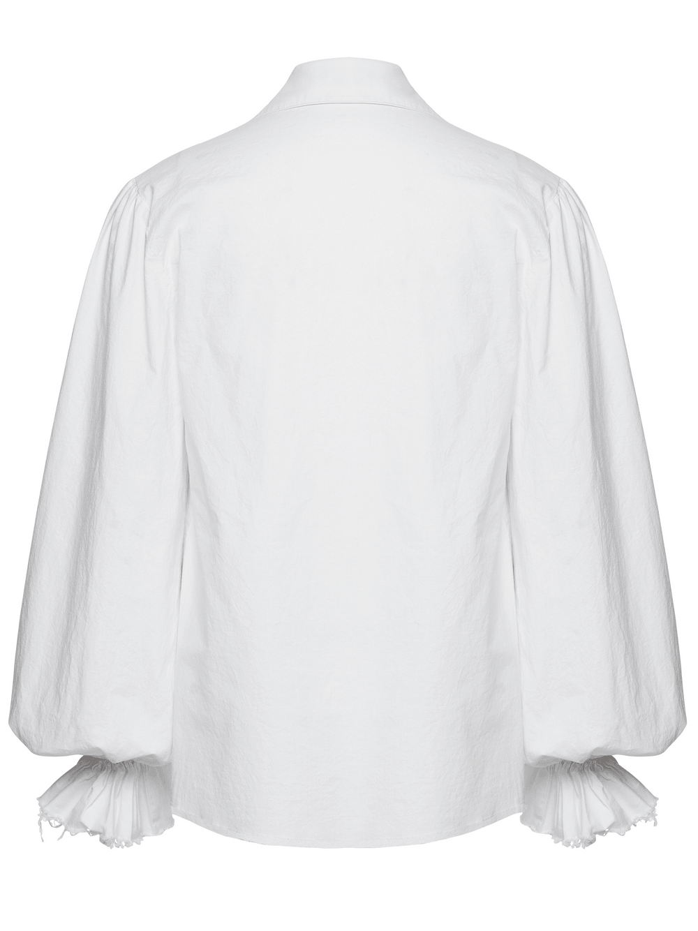 Gothic Retro Shirt with Bubble Sleeves and Ruffles