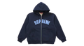 Supreme Arc Thermal Lined Zip Up Hoodie Navy