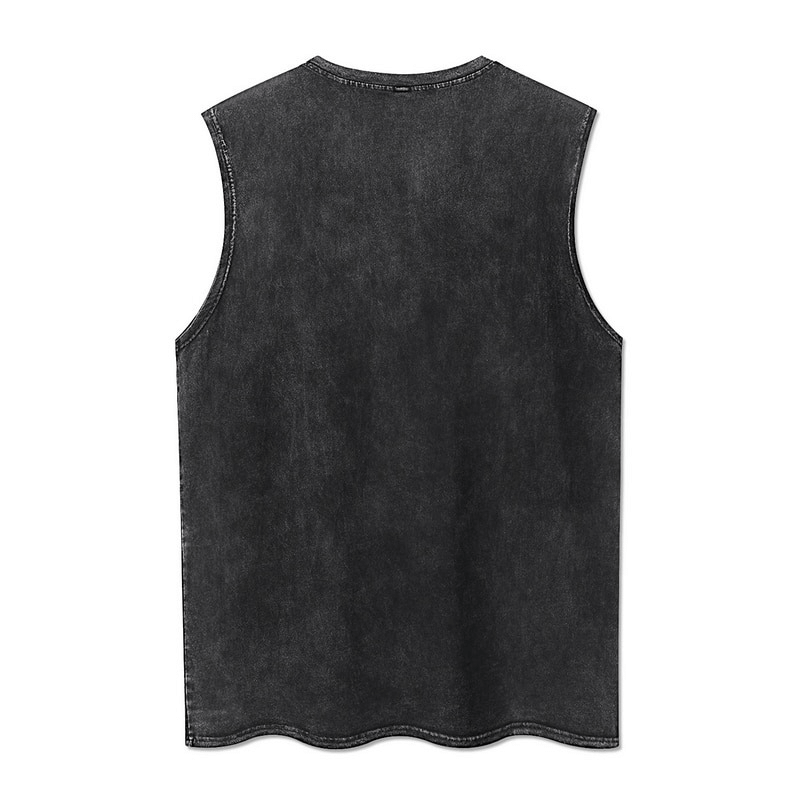 Punk Style Anime Graphic Tanks Tops / Casual Sleeveless Distressed Tees for Men