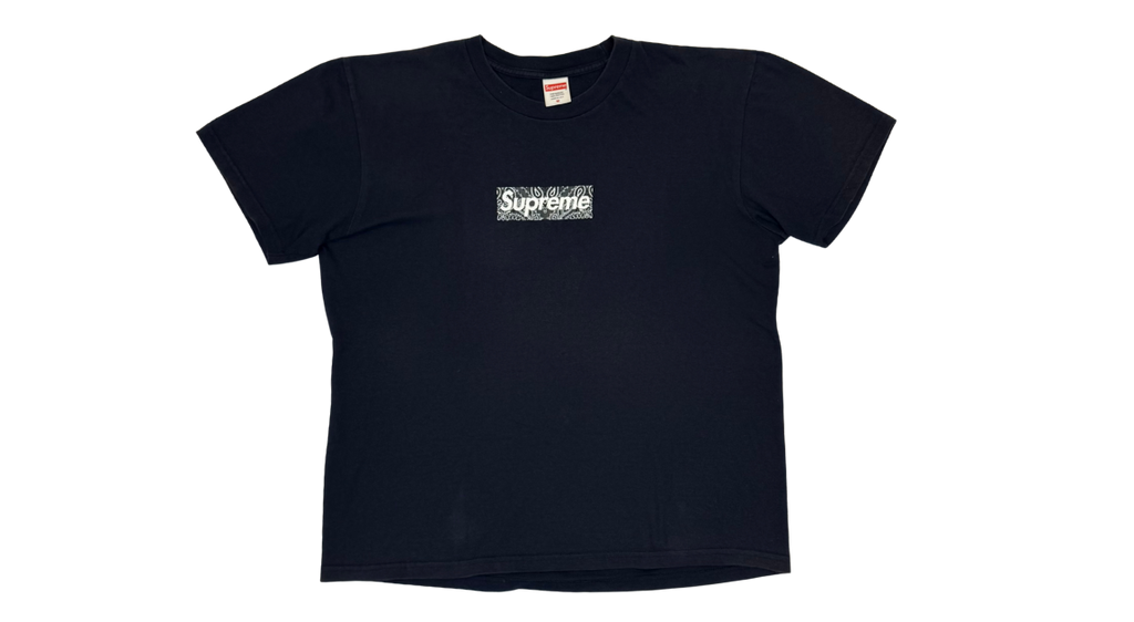 Supreme Bandana Box Logo Tee Navy (P)
