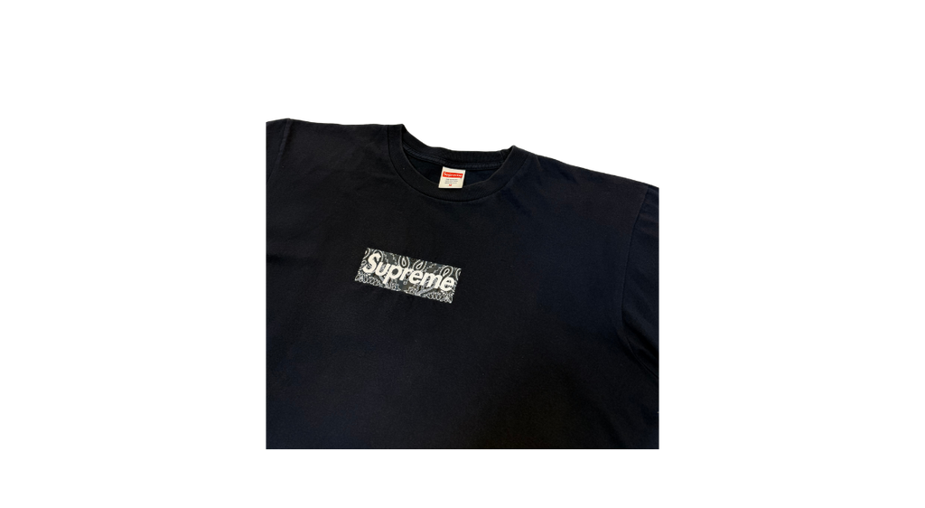 Supreme Bandana Box Logo Tee Navy (P)