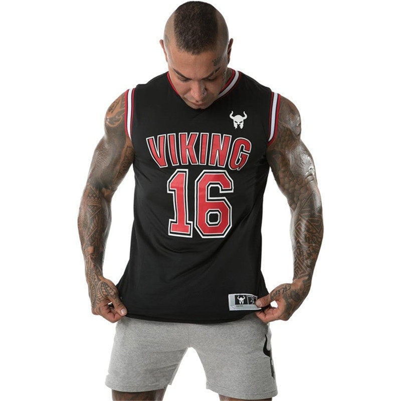 Viking Rock Style Men Gym Tank Tops / Stringer Bodybuilding Fitness sweat breathe freely Clothes