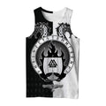 Viking Style 3D Printed Men Sleeveless T-shirt / Nordic Summer Streetwear Model #6
