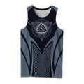 Viking Style 3D Printed Men Sleeveless T-shirt / Nordic Summer Streetwear Model #9