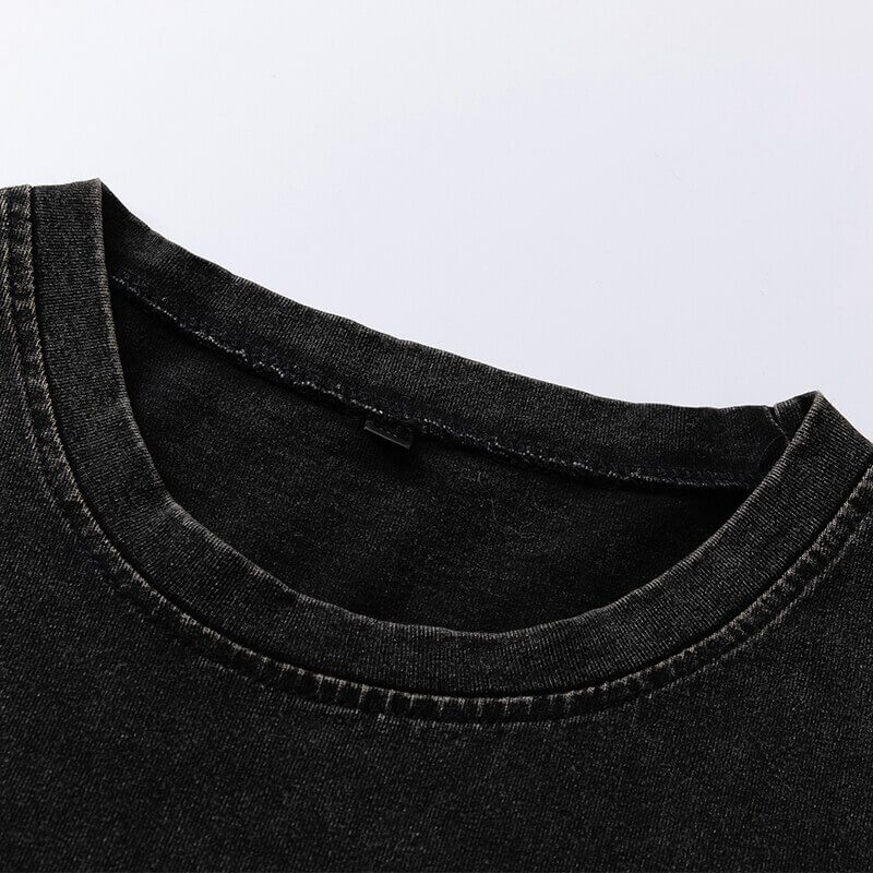 Vintage Black Cotton Tank Top with Letter Graphic Print / Gothic Clothing for Women or Men