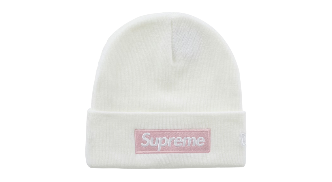Supreme New Era Box Logo Beanie 'White' (FW25)